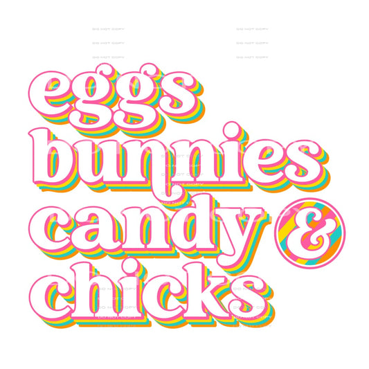 eggs bunnies candy & chicks #4260 Sublimation transfers - 