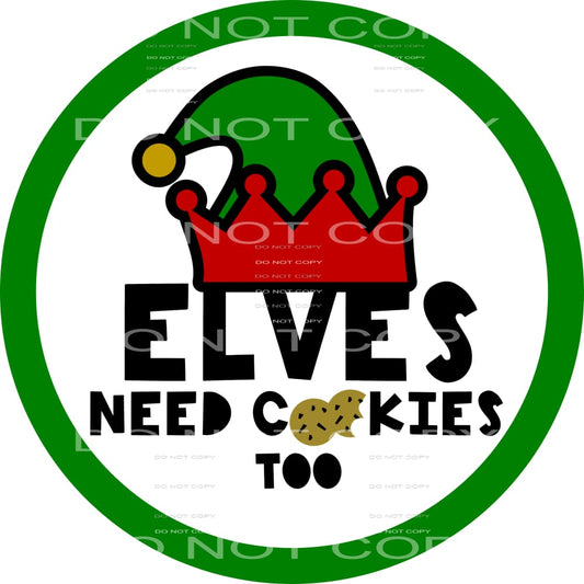 elves need cookies too #7402 Sublimation transfers - Heat 