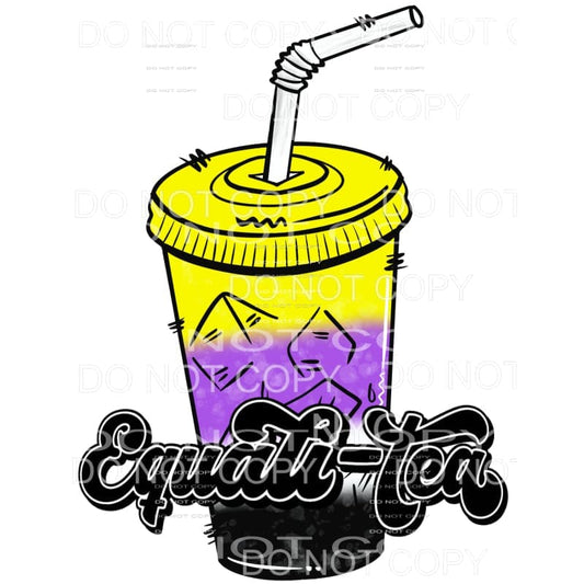 Equali-tea Tumbler Pride #3 Sublimation transfers - Heat 