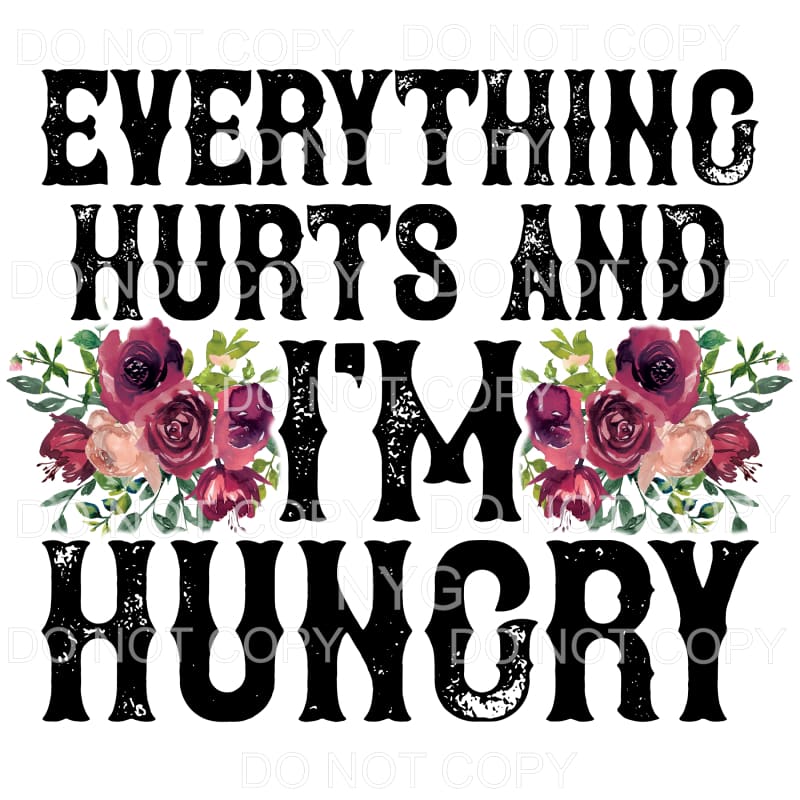 Everything Hurts And I’m Hungry Purple Flowers #1386 