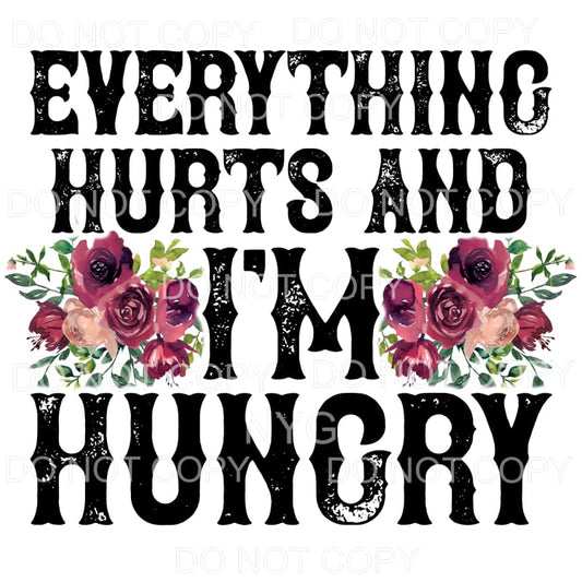 Everything Hurts And I’m Hungry Purple Flowers #1386 
