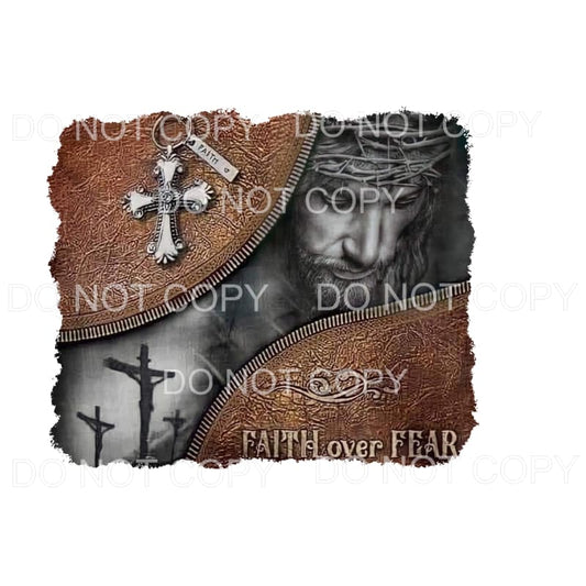 Faith Over Fear #4030 Sublimation transfers - Heat Transfer