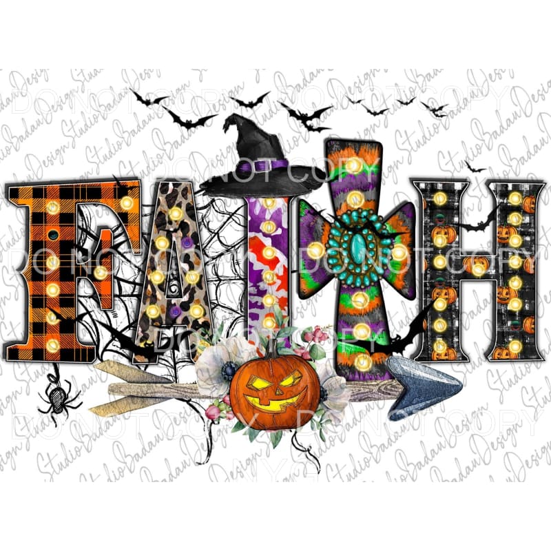 Faith Plaid Leopard Tie Dye Marquee Lights Arrow Flowers 
