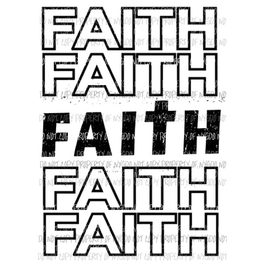 Faith Faith Faith Sublimation transfers Heat Transfer