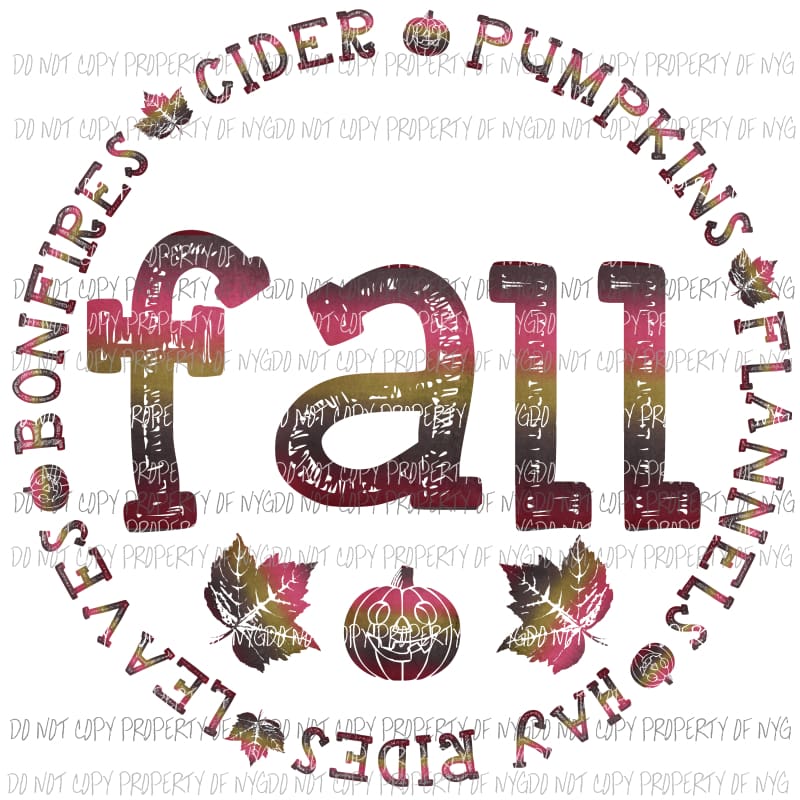 Fall bonfires cider hay rides etc 3 Sublimation transfers Heat Transfer