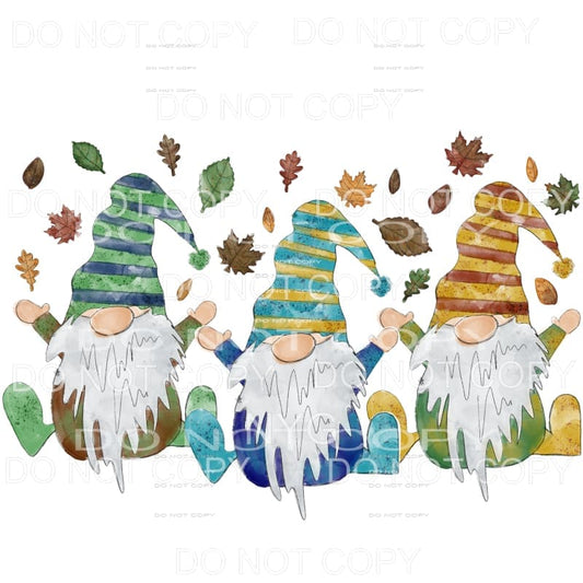 Fall Gnomes Leaves Fall Colors #1330 Sublimation transfers -
