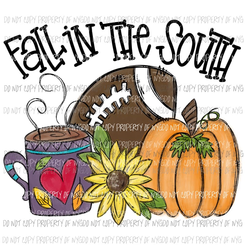 fall in the south Halloween Sublimation transfers Heat Transfer
