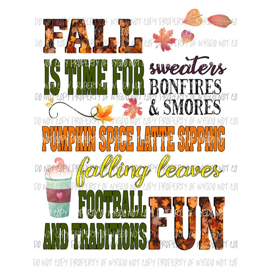 Fall is for Sublimation transfers Heat Transfer