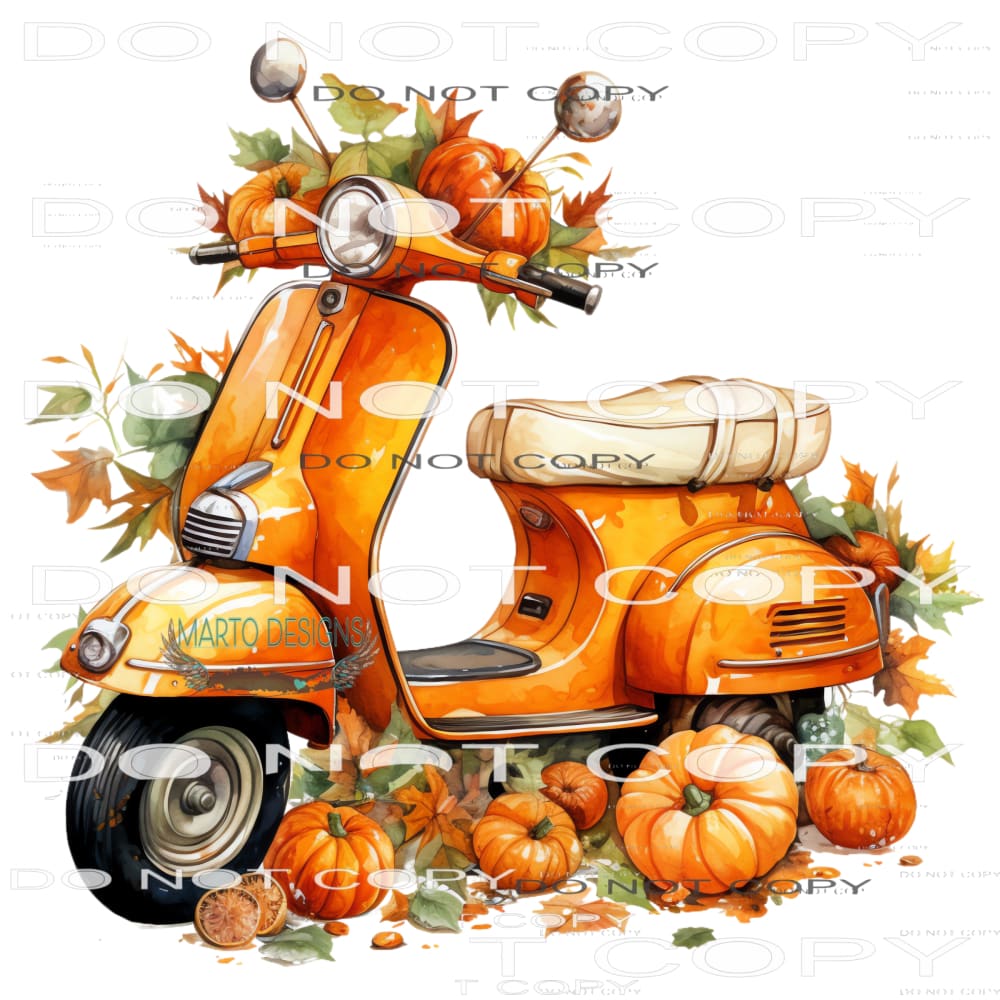 Fall Scooter #7245 Sublimation transfers - Heat Transfer