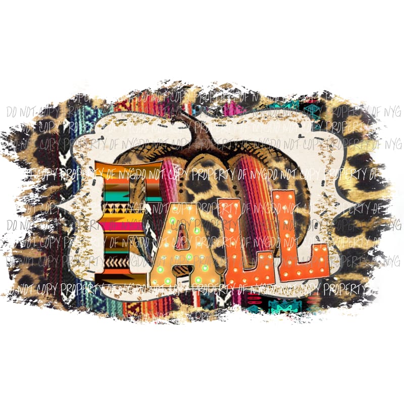 fall serape pumpkin Sublimation transfers Heat Transfer