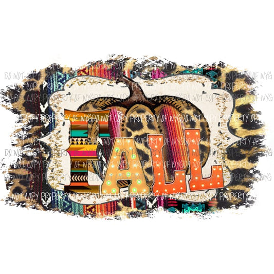 fall serape pumpkin Sublimation transfers Heat Transfer