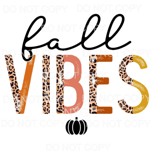 Fall Vibes Leopard Colors Sublimation transfers - Heat 