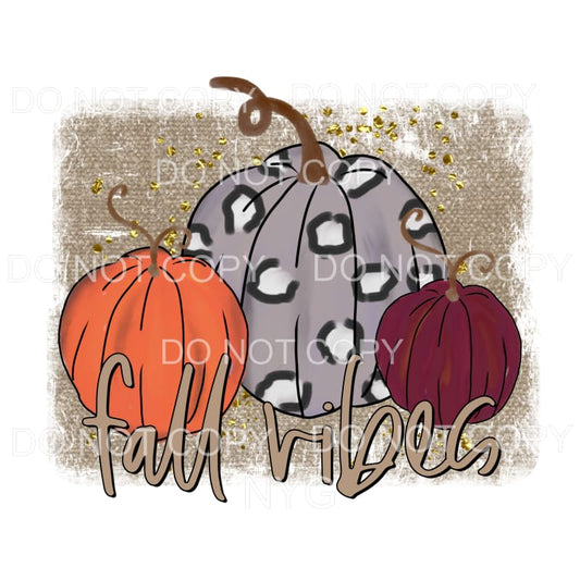Fall Vibes Pumpkin Trio Grey Leopard Orange Maroon #728 
