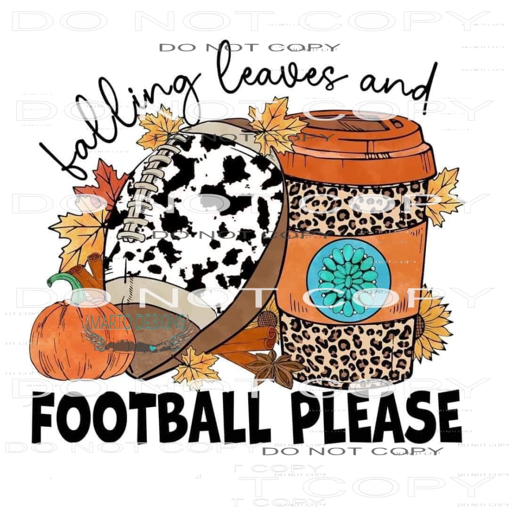 Falling Leaves And Football Please #6223 Sublimation