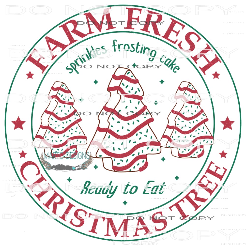 Farm Fresh Christmas Tree #8188 Sublimation transfers - Heat