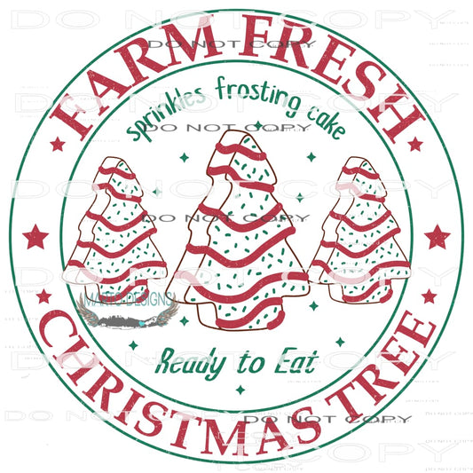 Farm Fresh Christmas Tree #8188 Sublimation transfers - Heat