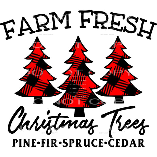 farm fresh Christmas trees #7513 Sublimation transfers - 