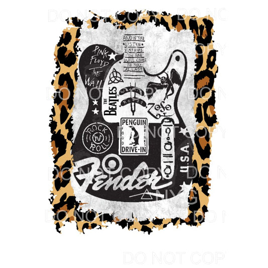 Fender Guitar Rock And Roll Bands #1 Sublimation transfers -