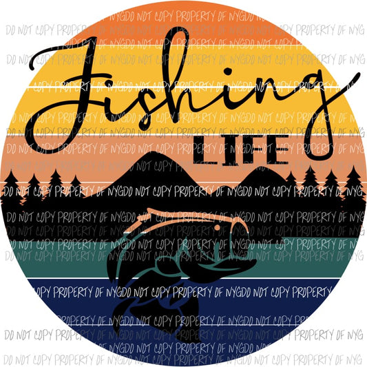 Fishing Life Sublimation transfers Heat Transfer