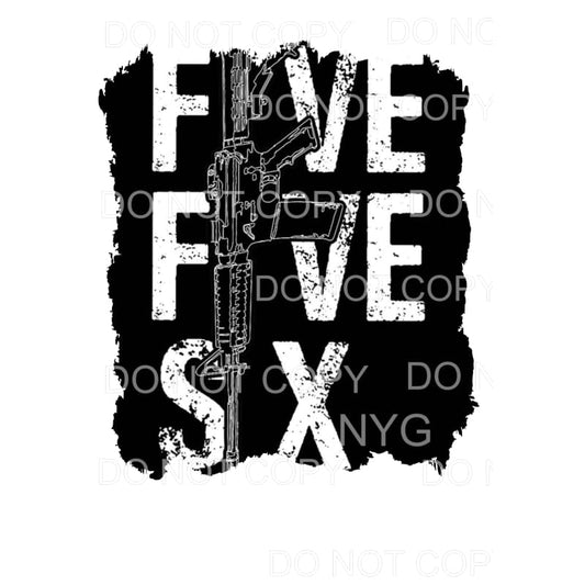 Five Five Six Gun Sublimation transfers - Heat Transfer