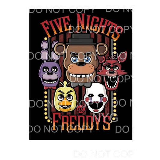 five nights at freddy’s Sublimation transfers - Heat 