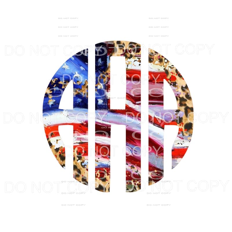 Flag # 4 monogram letters put letters in notes please 