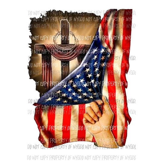 Flag and cross Sublimation transfers Heat Transfer