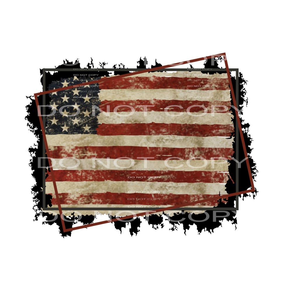 Flag framed America # 22965 Sublimation transfers - Heat 