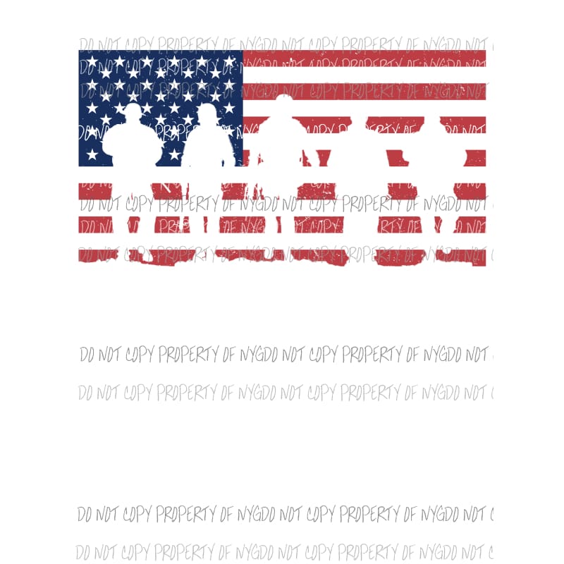 Flag military Troops Sublimation transfers Heat Transfer