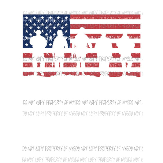 Flag military Troops Sublimation transfers Heat Transfer