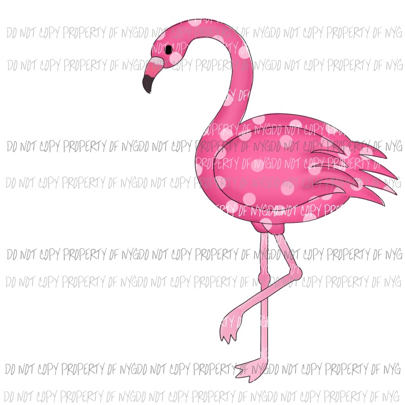 Flamingo pink polka dots Sublimation transfers Heat Transfer