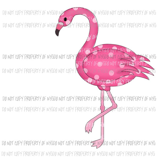 Flamingo pink polka dots Sublimation transfers Heat Transfer