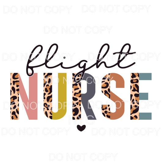Flight Nurse Half Leopard #719 Sublimation transfers - Heat 