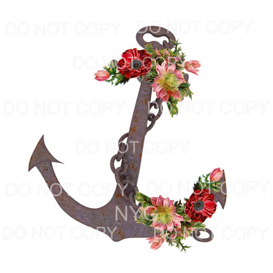 Floral Anchor Sublimation transfers - Heat Transfer