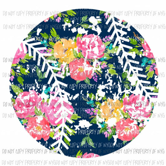 Floral Baseball - softball Sublimation transfers Heat Transfer