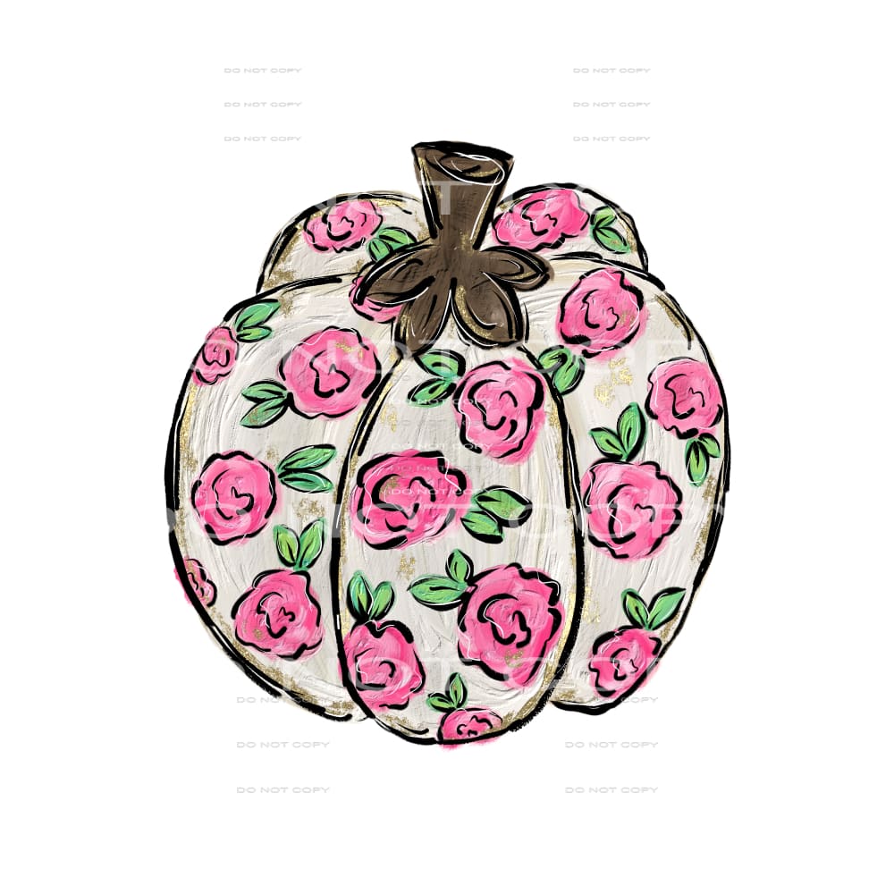 floral pumpkin #8315 Sublimation transfers - Heat Transfer