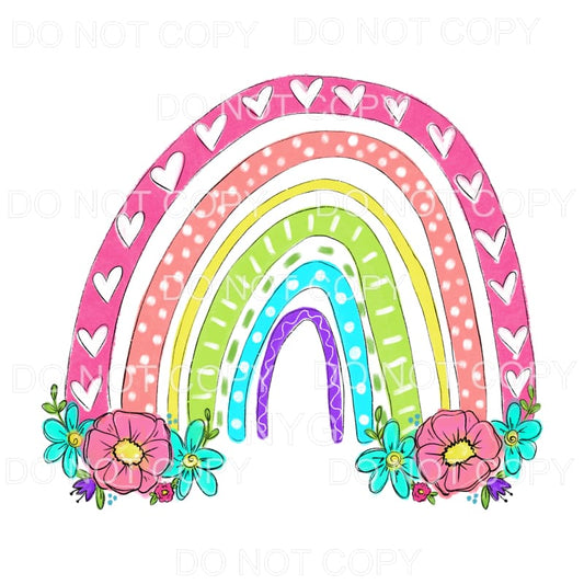 Floral Rainbow Sublimation transfers - Heat Transfer