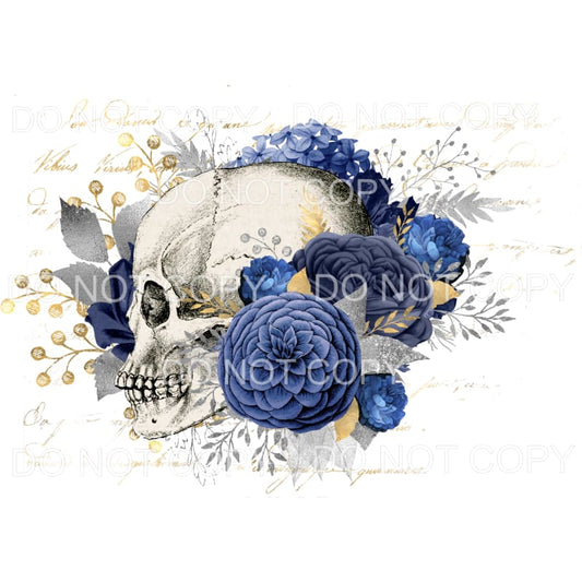 Floral Skull #2 Sublimation transfers - Heat Transfer