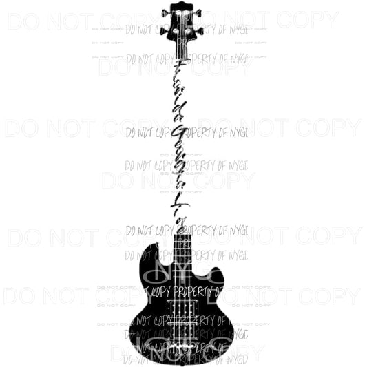 Florida Georgia Line Guitar Sublimation transfers Heat Transfer