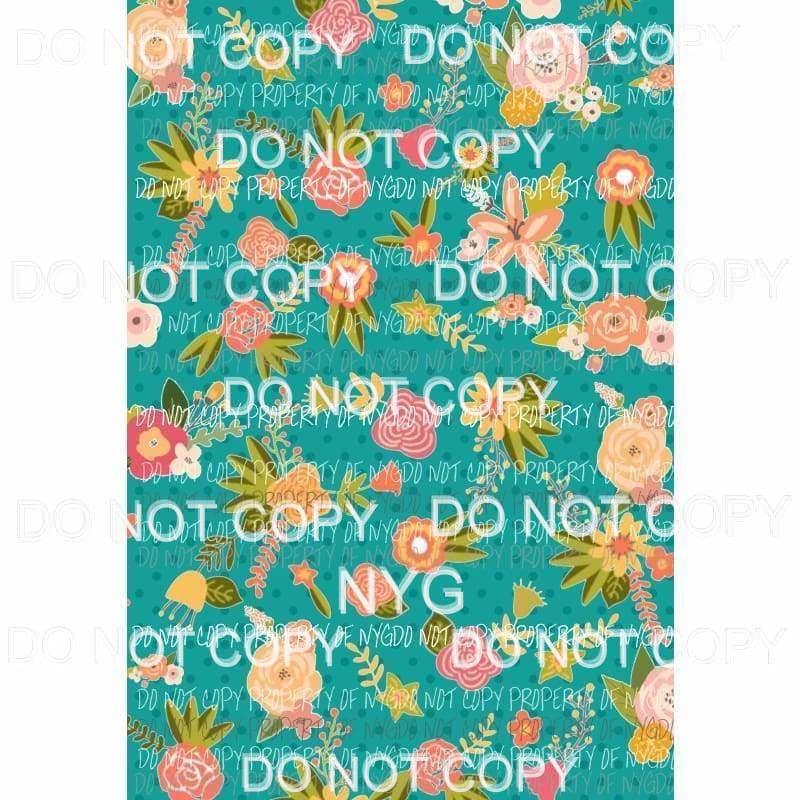 Flower Background #21 Sublimation transfers 13 x 9 inches Heat Transfer