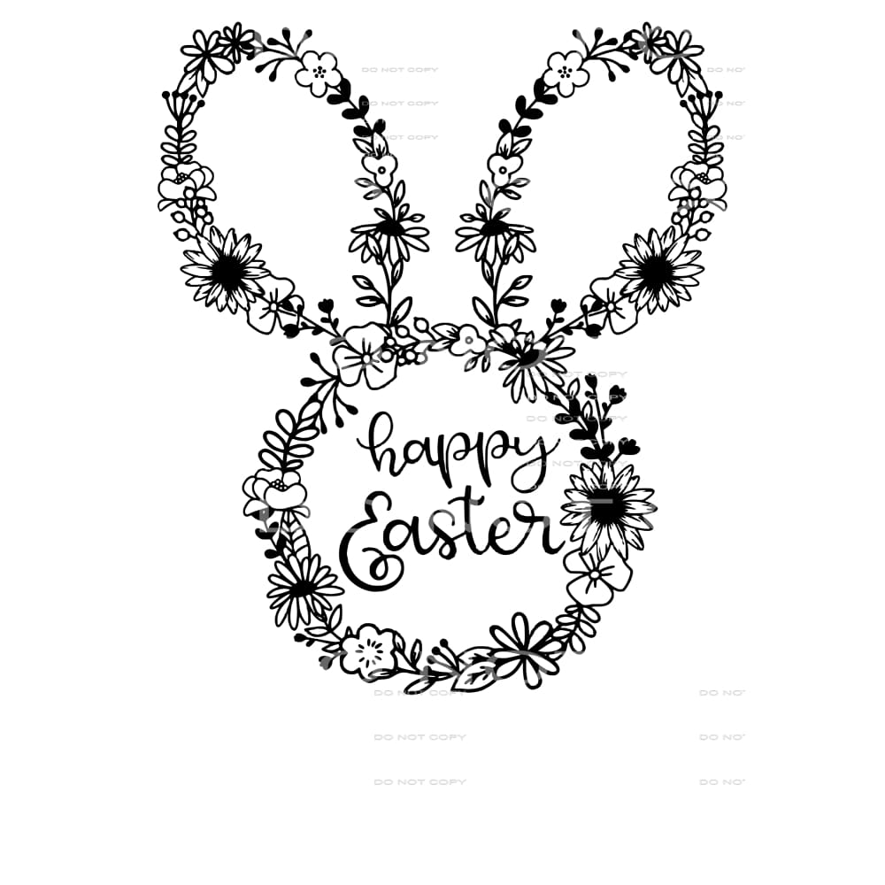 flower bunny #4408 Sublimation transfers - Heat Transfer