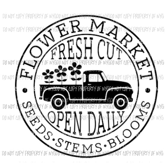 Flower Market 1 Sublimation transfers Heat Transfer