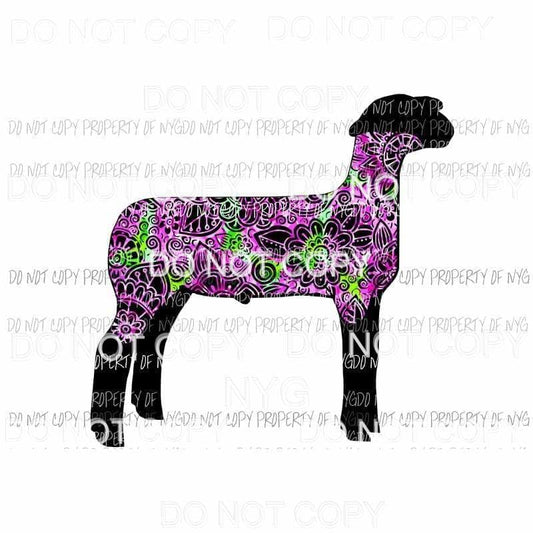 Flower Sheep Lamb Sublimation transfers Heat Transfer