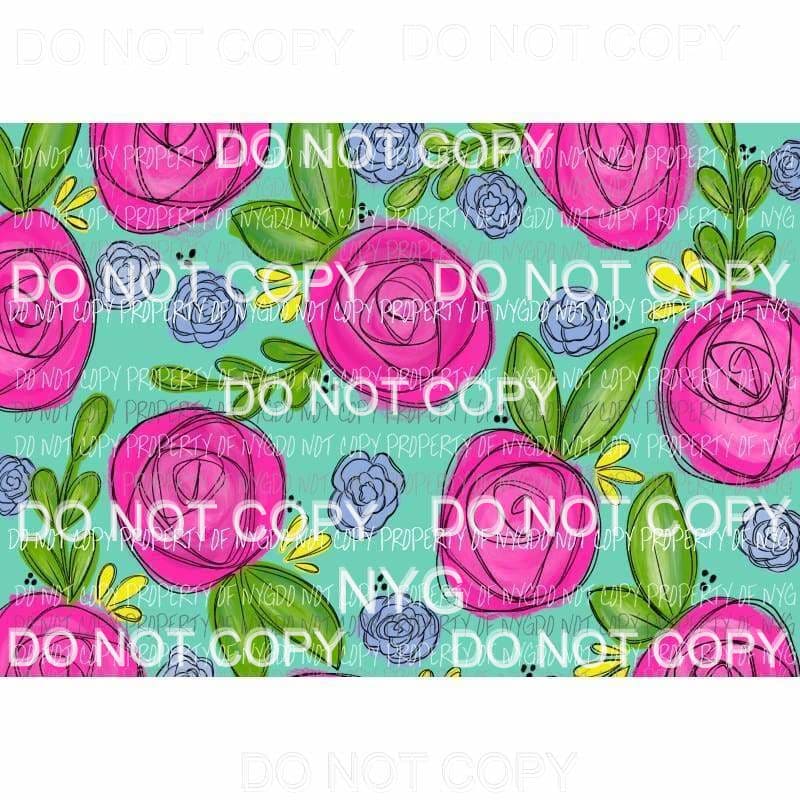Flower Sheet #2 Sublimation transfers 13 x 9 inches Heat Transfer