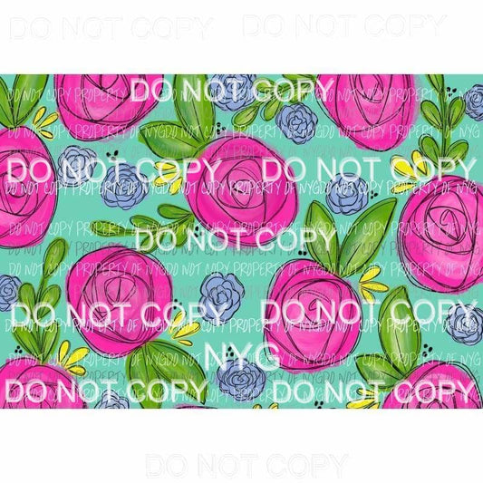 Flower Sheet #2 Sublimation transfers 13 x 9 inches Heat Transfer