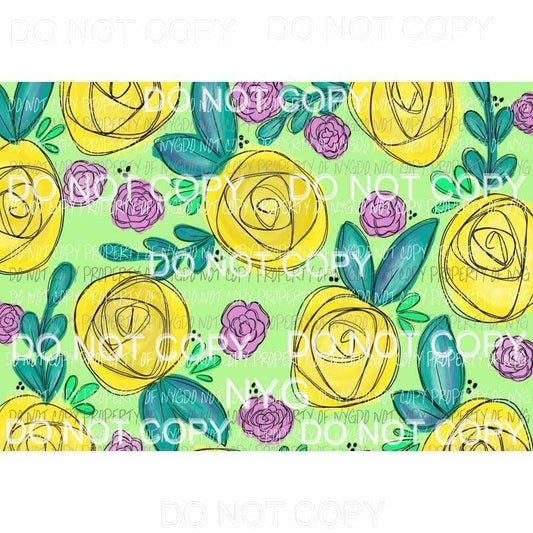 Flower Sheet #5 Sublimation transfers 13 x 9 inches Heat Transfer