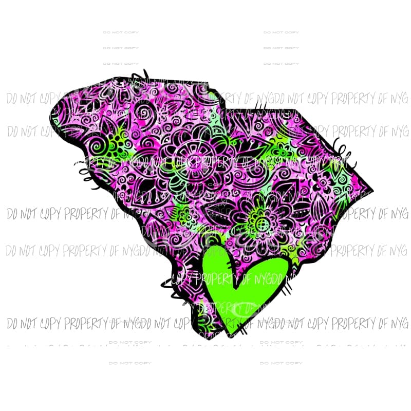 Flower States # 1 All states in drop down menu sublimation transfer state Heat Transfer