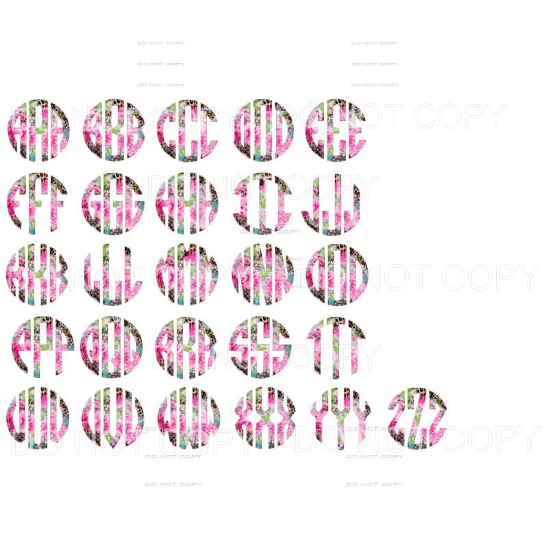 Flowers and Leopard monogram letters put letters in notes 