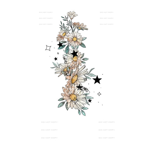Flowers and stars # 188 Sublimation transfers - Heat