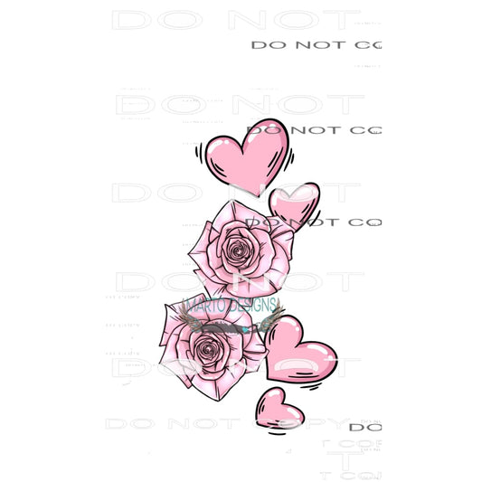 Flowers Sleeve #9023 Sublimation transfers - Heat Transfer